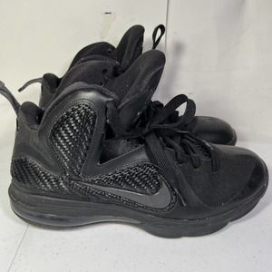 Nike Lebron 9 IX Blackout Triple Black Size 8 Sneakers Shoes 469764-001